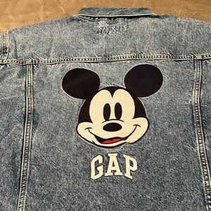 New mens XXL GAP-DISNEY COLLABORATION full button down denim jacket, Collectors.